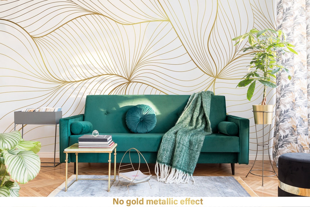 Gold Wallpaper (no Shine/metallic Effect), Abstract Gold Art, Wall ...