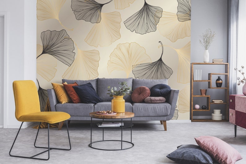 Luxury Gold Wallpaper, Wall Mural, Peel and Stick, Self Adhesive ...