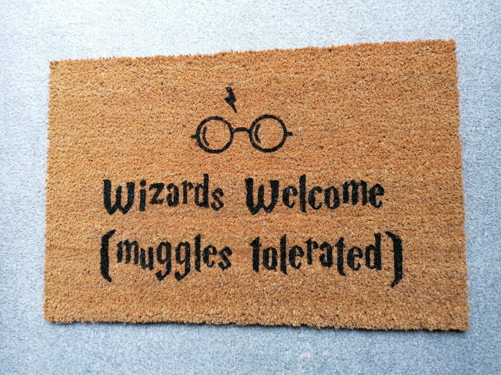 Felpudo de Harry Potter / Magos bienvenidos muggles tolerados / Felpudo /  Felpudo personalizado / fussmatte / Felpudo personalizado