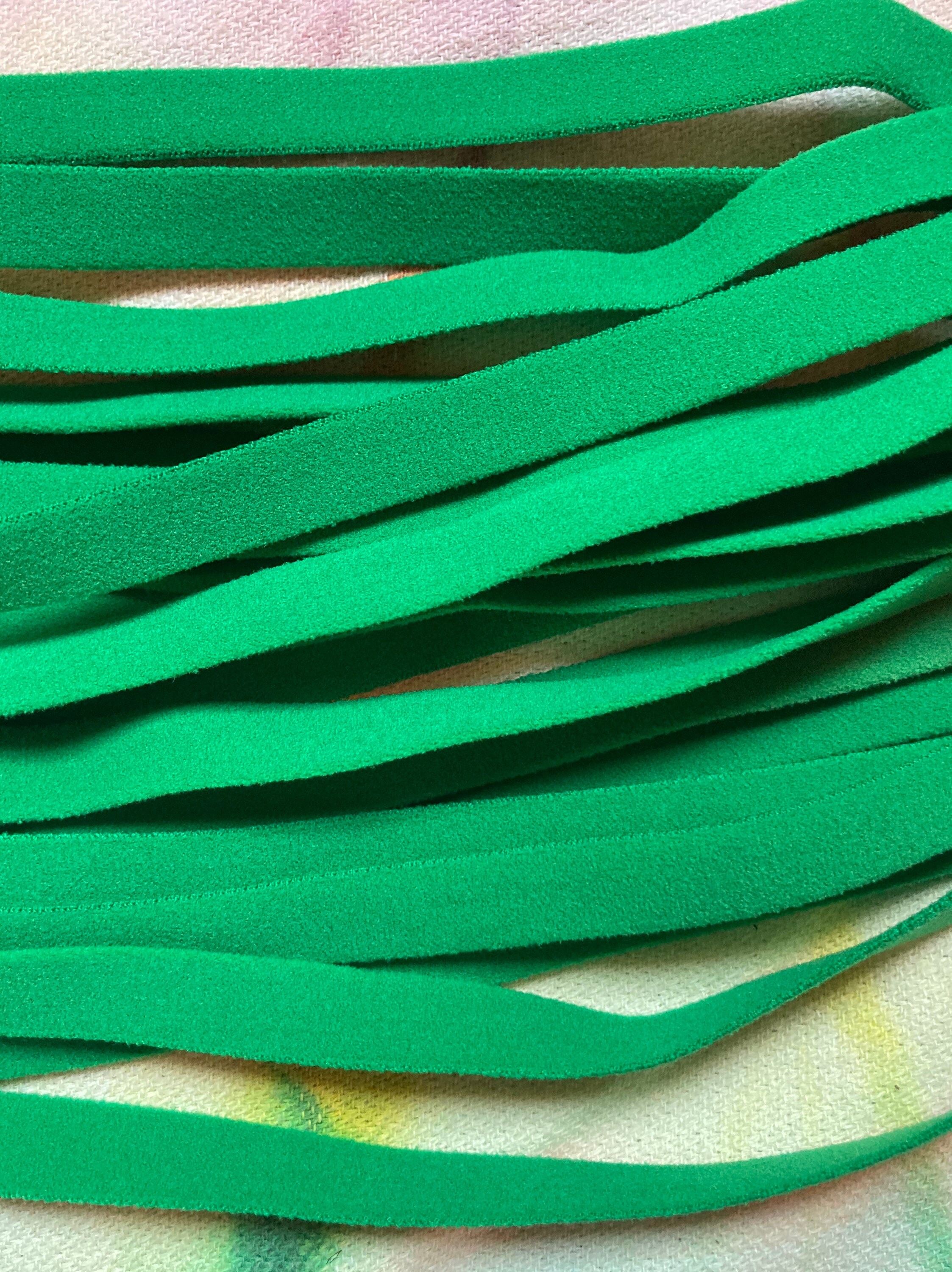 10mm Plush Flat Elastic// Green // 10 yards Elastic // Etsy