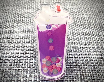 Inner Senshi Planet Boba Tea - 2 inch acrylic pin | Badge | Anime | Manga | Food | Cute | Kawaii | Jewelry