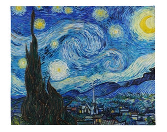 The Starry Night by Vincent van Gogh - Throw Blanket