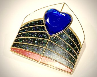 Heart of the Ocean - 1.5 inch pin | Badge | Titanic | Nautical | Ship | Stern | Heart | Ocean | Sea | Water | Film | Movie | Jewelry