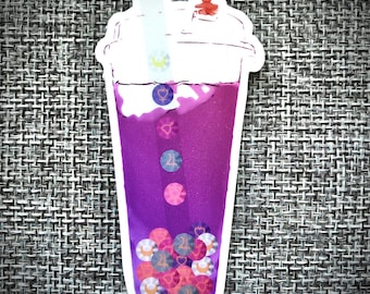 Inner Senshi Planet Boba Tea - 3 inch | Sticker | Anime | Manga | Food | Cute | Kawaii