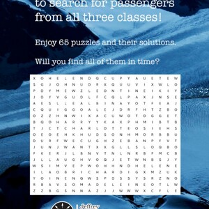 titanic word search 65 puzzles solutions printable etsy