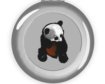 Heart Panda - Compact Travel Mirror