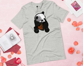 Heart Panda - Short-Sleeve Unisex T-Shirt