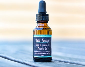 Two Seas Cap'n Dave's Beard Oil (1 oz.) - Scented with amazing essential oil blend, absorbs quickly, keeps skin & beard healthy