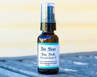 Two Seas True North Unscented Beard Oil (1 oz.) - Truly unscented, absorbs quickly, keeps skin & beard healthy
