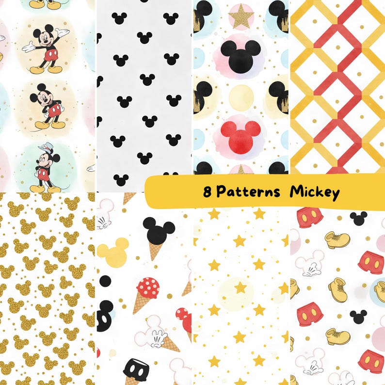 Mickey Mouse Aquarela Infantil,kit Digital,festa Clássica Disney,kit ...