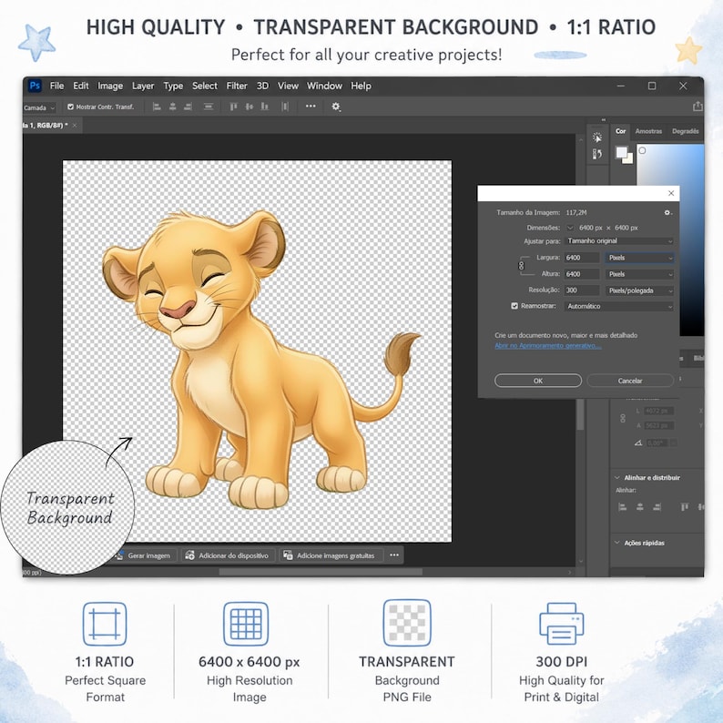 Rei Leão Aquarela Infantil, Kit Digital, Simba e Amigos,Tema Safari, Rei Leão Baby • Kit Digital em Aquarela • Clipart Infantil image 16