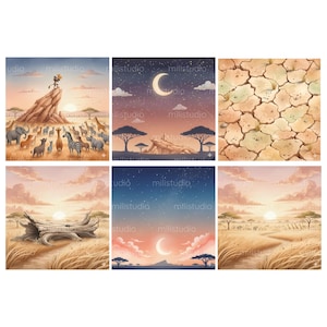 Rei Leão Aquarela Infantil, Kit Digital, Simba e Amigos,Tema Safari, Rei Leão Baby • Kit Digital em Aquarela • Clipart Infantil image 14