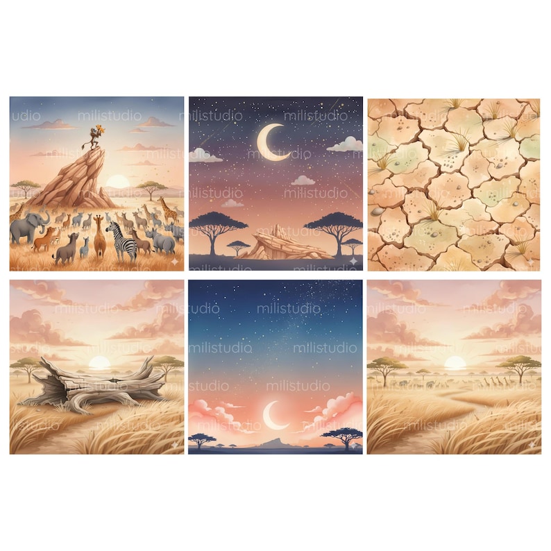 Rei Leão Aquarela Infantil, Kit Digital, Simba e Amigos,Tema Safari, Rei Leão Baby • Kit Digital em Aquarela • Clipart Infantil image 14