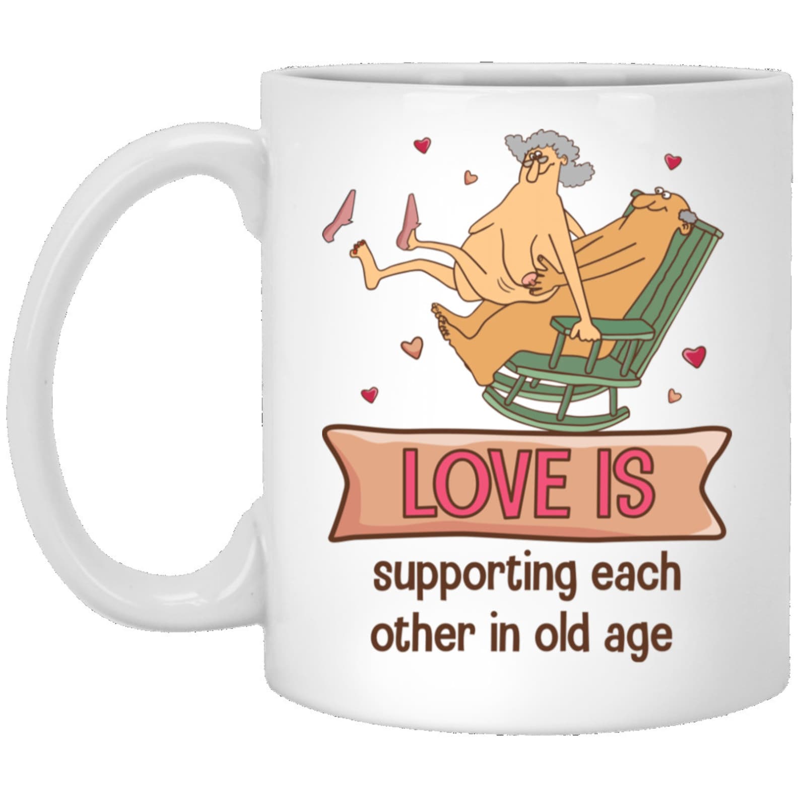 Love Is Supporting Each Other In Old Age Coffee Mug 11 oz Etsy