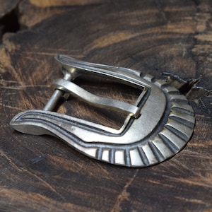 Vintage Collection Beautiful Designed Navajo Style Artist Signed Sterling Silver Belt Buckle