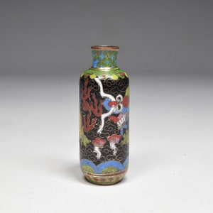 Kolekcja Vintage Chiński styl Brązowa podstawa Kolorowy wzór smoka Cloisonné Butelka do tabaki
