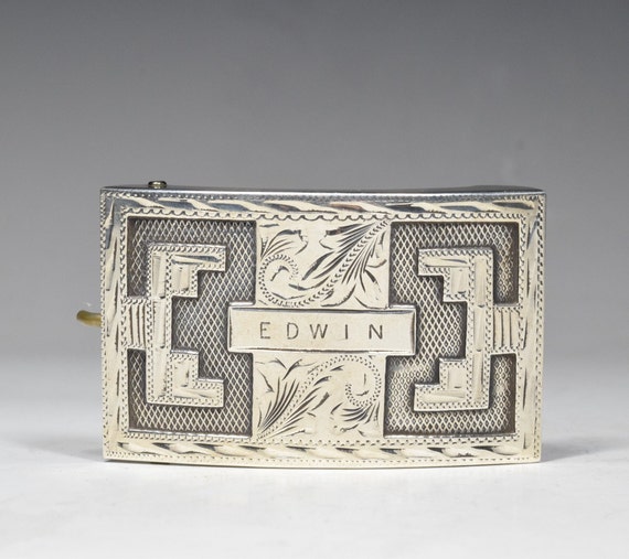 Vintage Plata De Jalisco VHLC Guad Mex Sterling Silver 925 Etched Belt Buckle