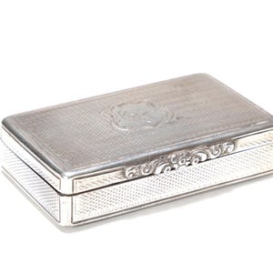 Scatola da tabacco da fiuto vintage in argento sterling inglese