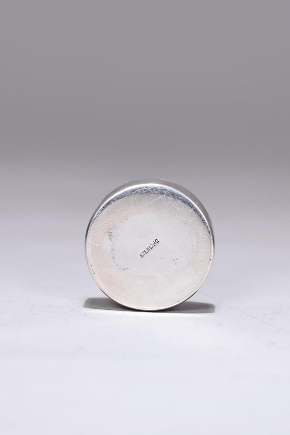 Vintage Sterling Silver Maple Leaf Pattern Round … - image 2