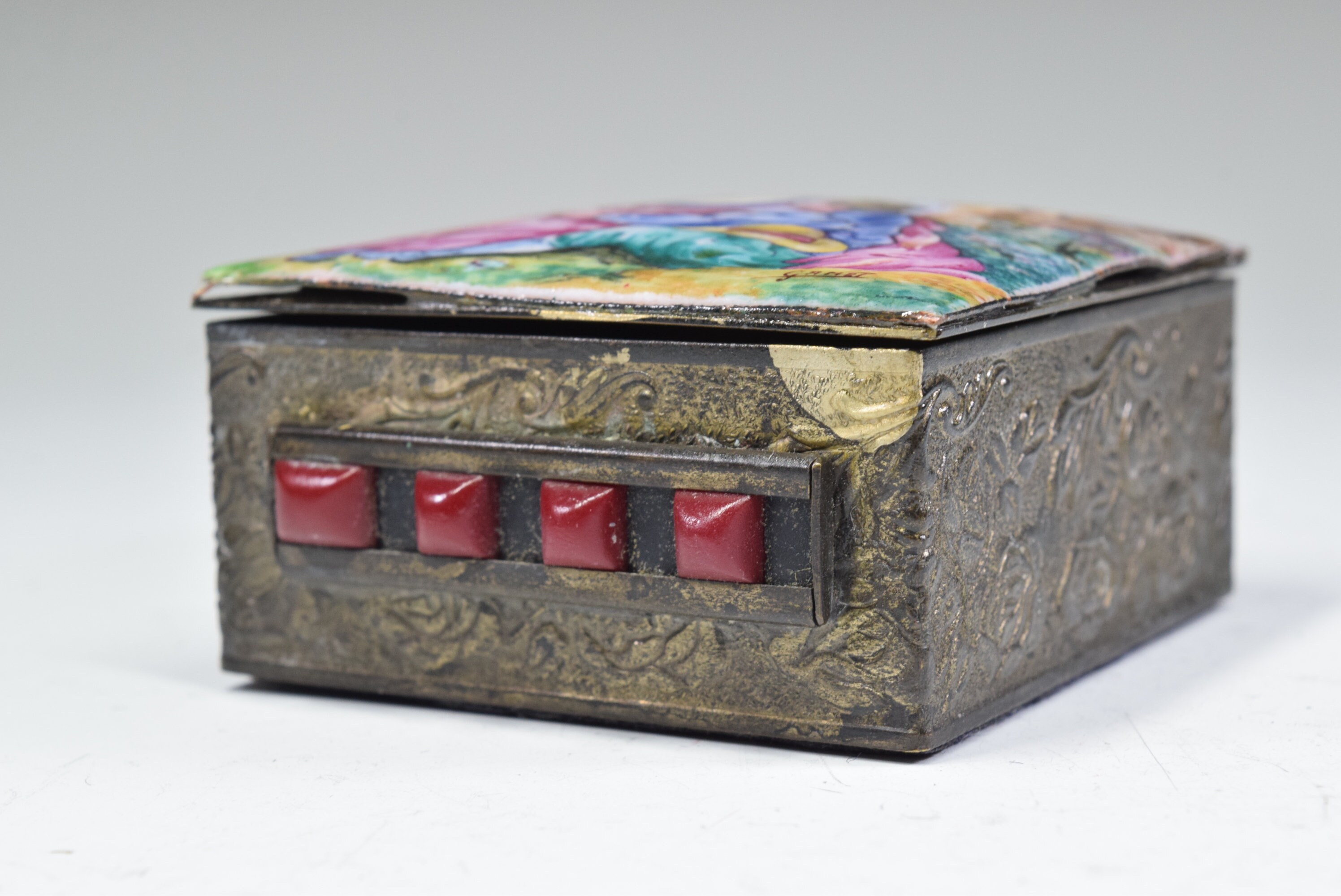 Vintage Collection Hand Painted Couple Theme Enameling Artist Signed ...