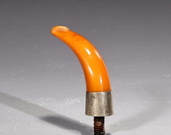 高級ハンドメイド琥珀パイプ | 大型バルト海産琥珀喫煙パイプ | タバコ