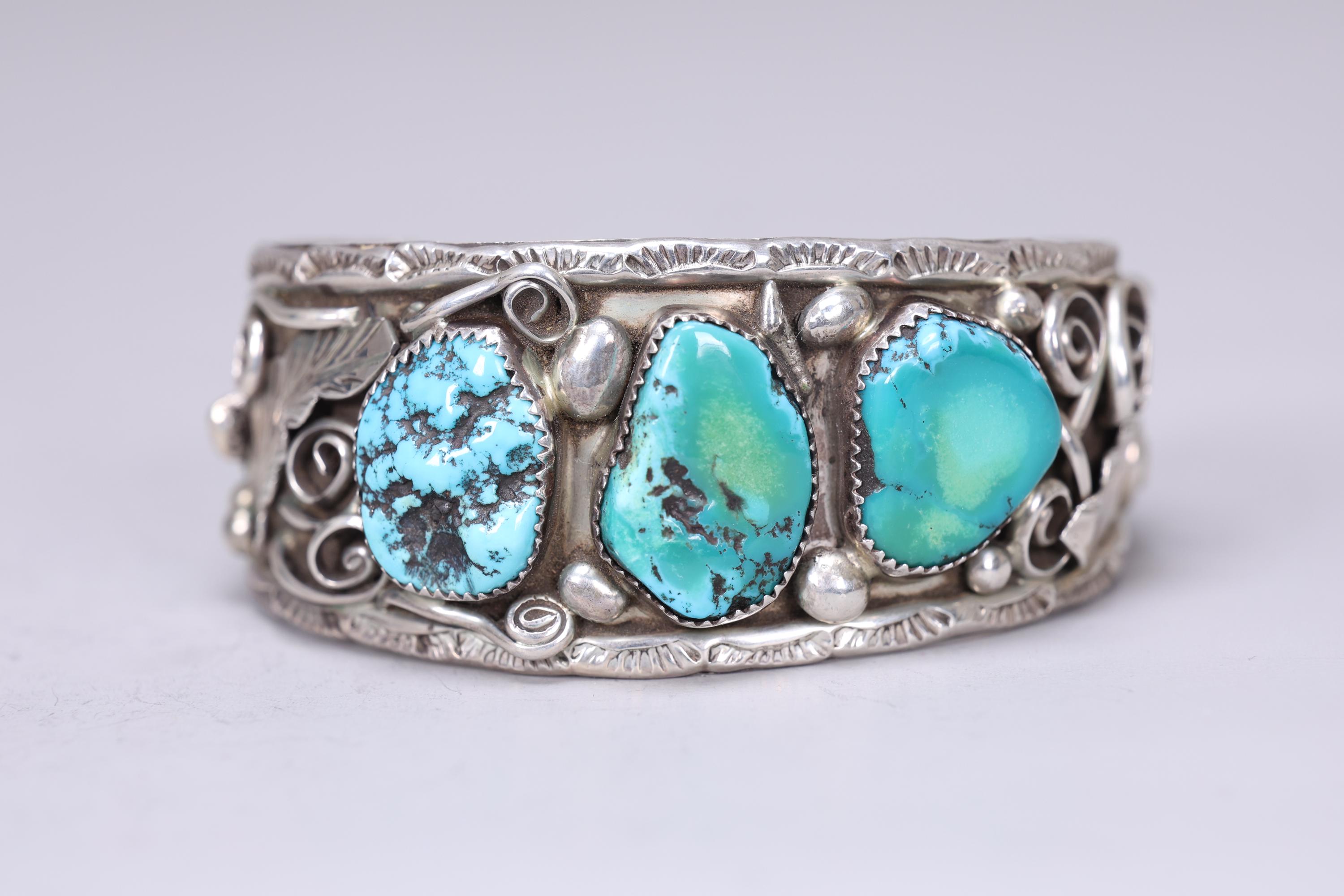 Vintage Navajo★ turquoise silver bangle Navajo Sterling Silver 3 Turquoise Cuff Bangle Bracelet - Etsy Canada