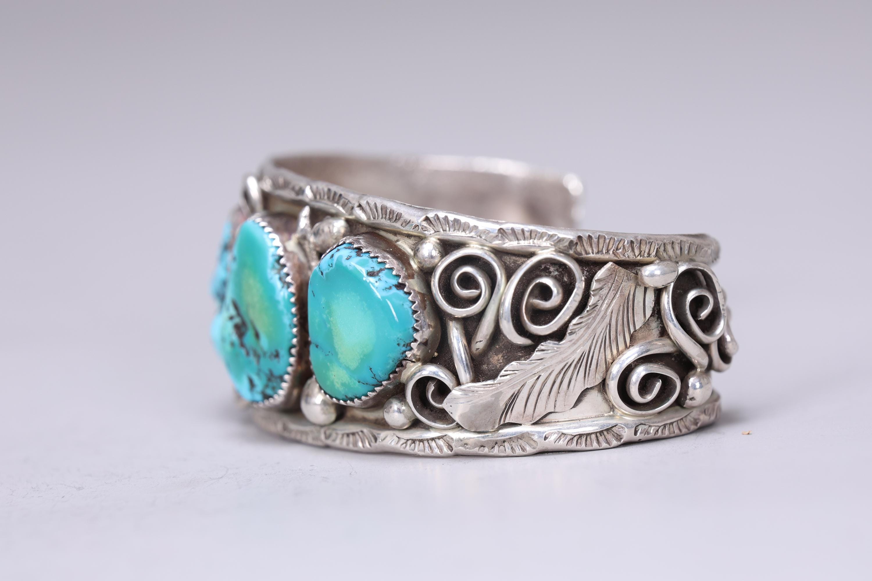 Navajo Sterling Silver 3 Turquoise Cuff Bangle Bracelet - Etsy