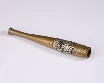 japan cigarette holder Antique Japanese Silver Cigarette or Cigar Holder