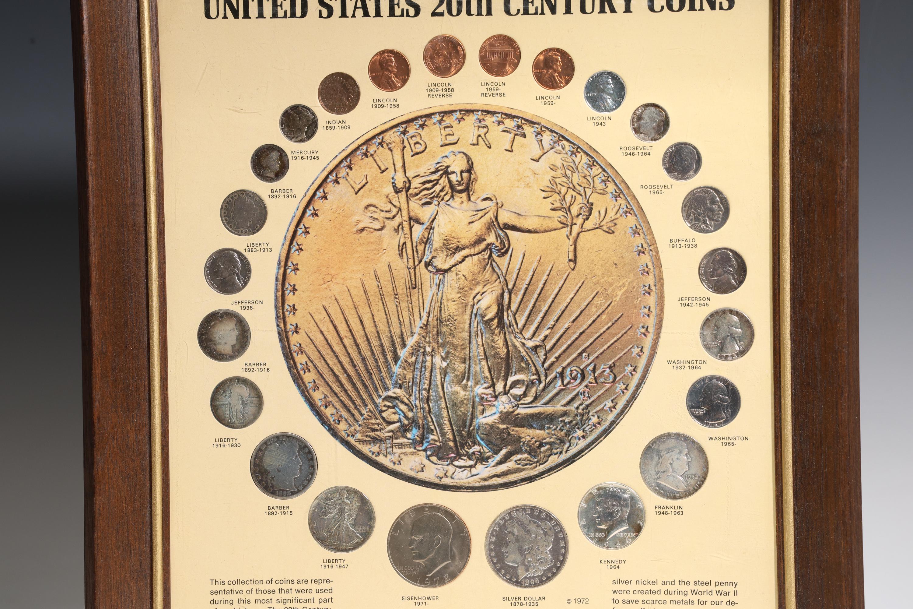 Framed 20th Century US Silver Coin Collection (1893-1973) - Etsy