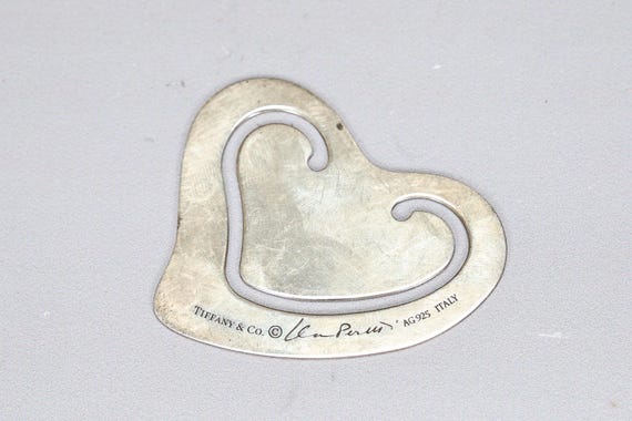 Tiffany & Co. Elsa Peretti Sterling Silver Heart Bookmark - Etsy