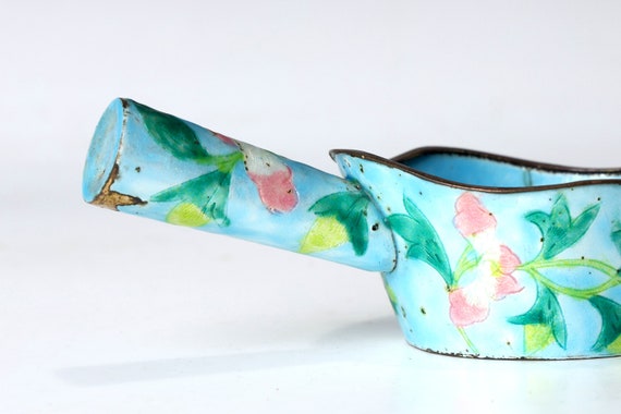 ヴィンテージコレクション 中国風七宝焼き 真鍮 鳥 花 シルク 鉄