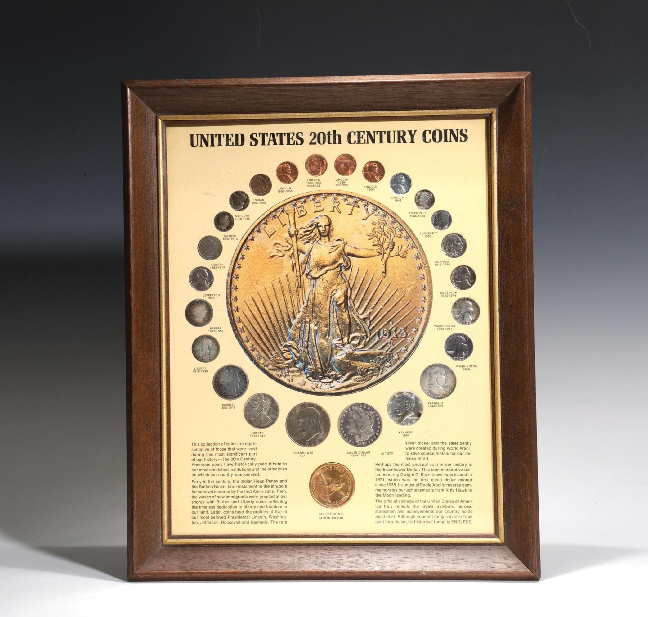 Framed 20th Century US Silver Coin Collection (1893-1973) - Etsy