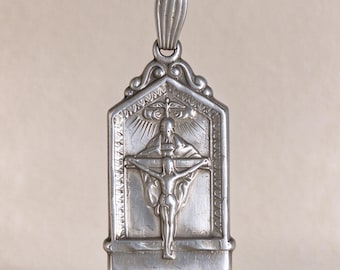 Sterling Silver 925 Holy Trinity Shrine Pendant