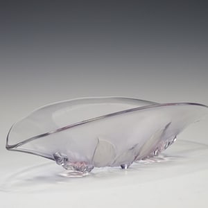 Vintage collectie prachtig ontworpen bloem patroon stand glas ovale vorm kom