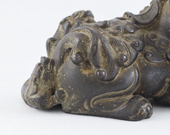 中国　青銅　ライオン　獅子　レア　美術品　古代　★送料無料☆ 中国コレクション 青銅獅子像 - Etsy 日本