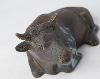 中国コレクション 青銅彫刻の牛の像 - Etsy 日本