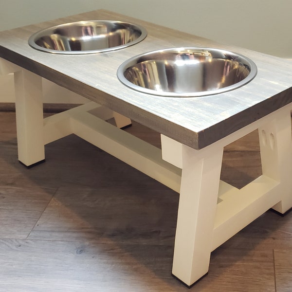 Dog Food Stand, Farmhouse Style