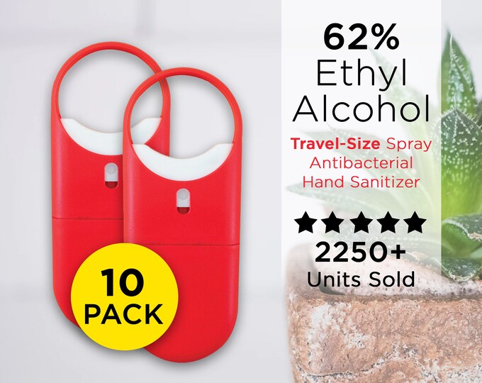 10pack Travelsize Hand Sanitizer With Alcohol Fast Shipping Etsy