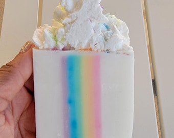 Magical Unicorn Dew-Doo Body Soap- Cotton Candy Scented - Nourishing Bath Shower Bar
