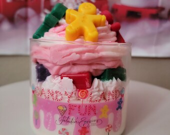 CANDY LAND FUN Candle- 100% Soy Wax Handcrafted Poured - Hansel & Gretel's House Scented -Christmas Theme Gifts