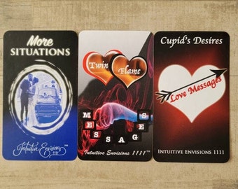 More SITUATIONS Oracle Deck BUNDLE Of 3 Decks - Cupid's Desires Love Messages Intuitive Envisions 1111 Twin Flames Messages - Pre-Order!