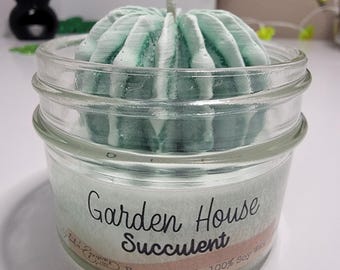 Garden House Succulent Candles - Moonflower scent - Woosah Collection- Soy Wax