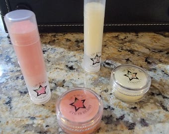 LIP BALM COCKTAILS Duo Lip Scrub - Moisturizing Organic Ingredients - Choose Your Scent