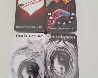 HIS SITUATIONS Oracle Deck BUNDLE Of 4 Decks - Her Situations Cupid's Desires Love Intuitive Envisions Twin Flames Messages - Pre-Order!