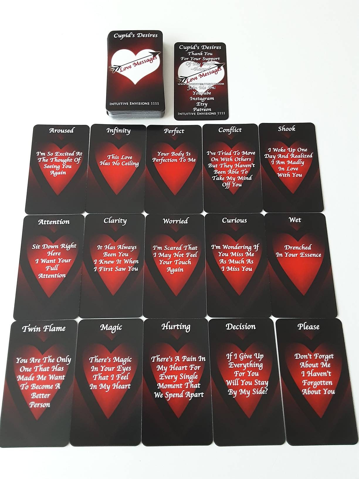 CUPID'S DESIRES LOVE Messages Oracle Deck Love Sexual Romance Twin