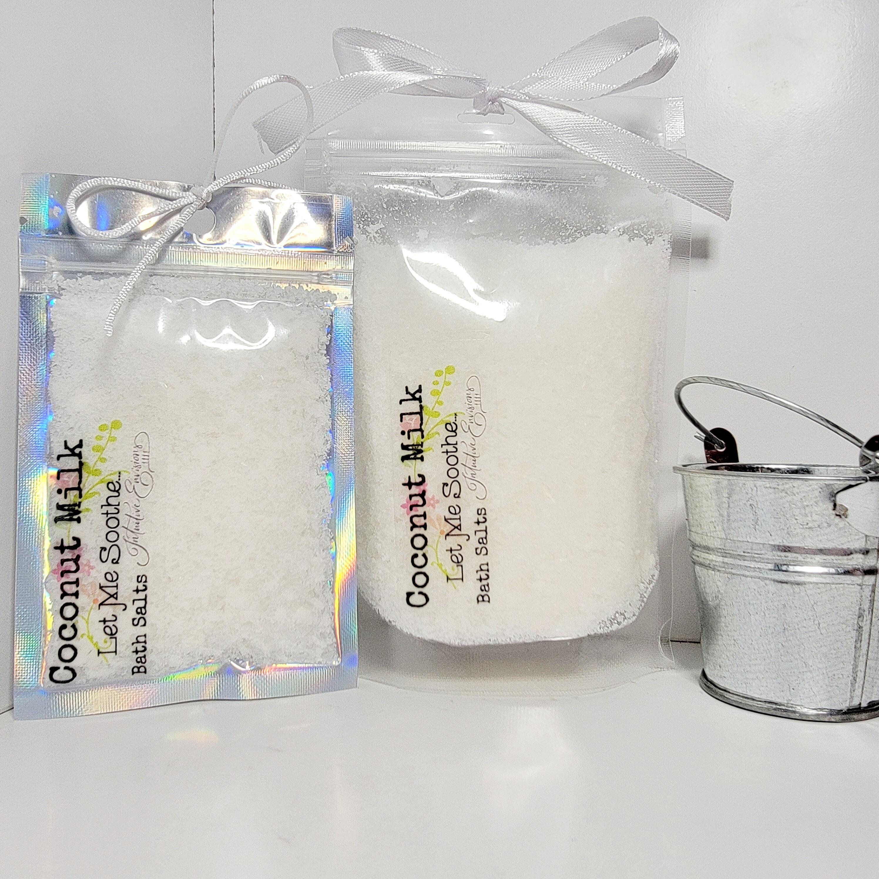 Let Me Soothe Bath Salts Collection - Coconut Milk Fragrance - Self Love Self Care Gifts - Foot Spa Soak