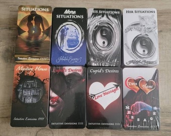 SITUATIONS Oracle Deck BUNDLE Of 8 Decks - HIS & Her- More Situations Mystery House Cupid's Desires Love Twin Flames Messages - Pre-Order!
