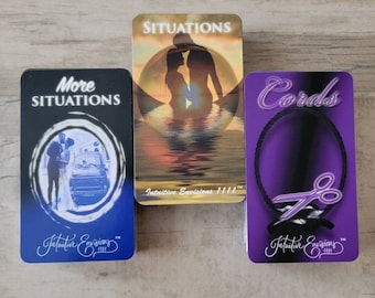 SITUATIONS Oracle Deck Bundle Of 3 Decks - More SITUATIONS - CORDS -Twin Flames Soulmates Karmic Connections Tarot Reading - Pre-Order!