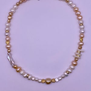 Customizable Beaded Necklaces with Freshwater Pearls, Words, and Smiley Faces/Mushrooms/Evil Eye