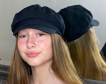 newsboy cap girl